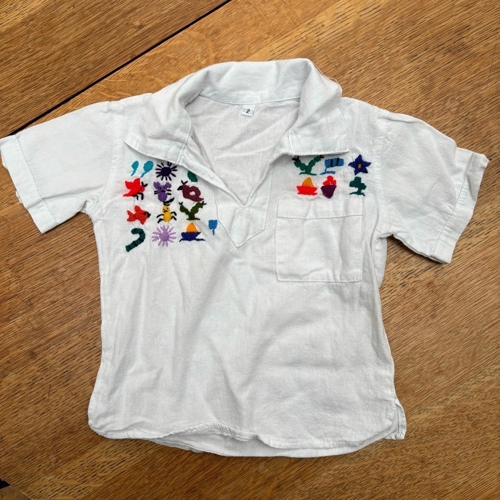 Embroidered Toddler Short Sleeve Top